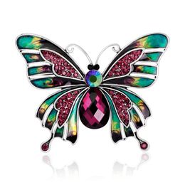 Pins Brooches New Year Gifts Butterfly Brooch Pins Rhinestone Crystal Sweater Women Plating Ancient Korean For Drop Delivery Jewellery Dht3S