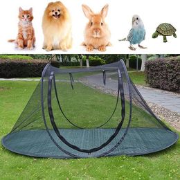 Pens Pet Soft Dog Cat Outdoor Enclosure Portable Cage Play Net Folding Tent For Cats Pet Puppy Net Tents Dog House Dog Cage