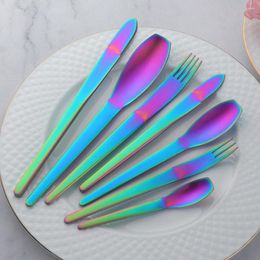 Dinnerware Sets 7pcs 304 Stainless Steel Western Tableware Set Japanese Steak Knife And Fork Spoon