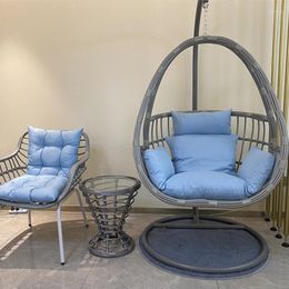 Camp Furniture Rattan Hanging Basket Lazy Rocking Chair Balcony Leisure