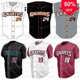 Xflsp GlaC202 Gigantes Del Cibao LIDOM Dominican Baseball Team Custom Baseball Jersey Stitched Name Stiched Number High Quality Men Womens Youth