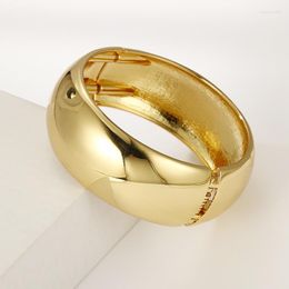 Bangle Adixyn Punk Smooth Alloy Cuff Bracelets For Women Statement Jewelry Wide Manchette Wedding Party Gifts