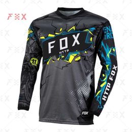 Men's T-Shirts 2023 New MEN Downhill Jerseys MTB Bike Shirts Offroad DH Motorcycle Jersey Motocross Sportwear Clothing bike HTTP FOX JERSEY