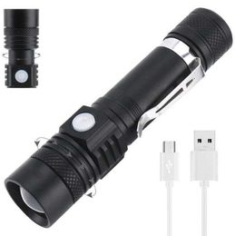 Led flashlights Ultra Bright torch XML T6 Camping light 3 Modes 1200 LM Zoomable Bicycle Light use 18650 battery Tatical mini torches lamp