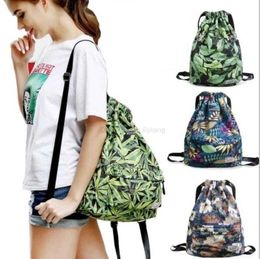 24 style fashionLarge capacity women drawstring bag portable women girls shoulder backpack outdoor travel camp beach swim storage packs bags