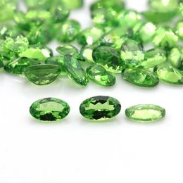 Loose Gemstones Wholesale High Quality Natural Tsavorite 2x3mm Oval Brilliant Cut Gemstone For Jewellery Making