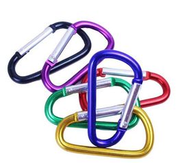 65mm lar Carabiner hooks Outdoor Sports Camping Snap Clip Hook Keychains Hiking Aluminum Metal Stainless Steel Hiking Multi-function Clip