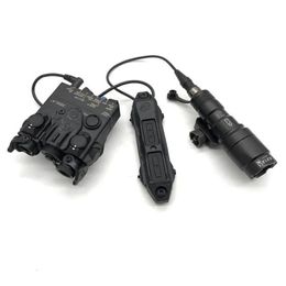 SOTAC Tactical Airsoft Nylon DBAL A2 Red /Green Laser White Light M300 Flashlight Dual control switch Hunting light-Red