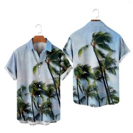 Men's T Shirts Leotard Shirt Men Mens Floral Short Sleeve Button Down Beach Lady Fitted