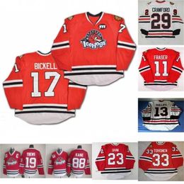 C2604 Mit Rockford IceHogs 88 Patrick Kane 33 Hannu Toivonen 17 Bryan Bickell 19 Jonathan Toews 23 Andrew Shaw 13 David Phillips Hockey Jersey