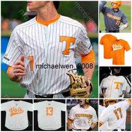 Mi208 Custom NCAA College Tennessee Volunteers Baseball Jersey Nick Senzel Beck Blade Tidwell Max Ferguson Drew Gilbert Matt Duffy