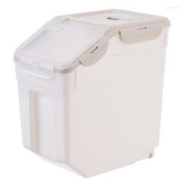 Storage Bottles 10KG/15KG/20KG High Value Rice Box PP Bucket With A Measuring Cup Plastic Container