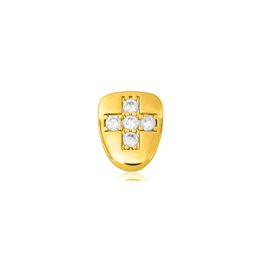 Hip Hop Rapper Dental Teeth Grillz Silver braces crucifix full Zircon mirror shinny single tooth fashion jewelry tooth grills wholesale show jewelry 1286