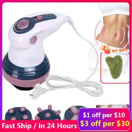 Creams Body Massager Infrared Electric relaxation Slimming Massaje Anticellulite Pushing Neck Waist Handheld Cervical Spine Massage