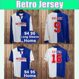 1994 1995 SHEARER Retro Shirt Short Mens Soccer Jerseys SUTTON BERG Home Away Football Long Sleeve