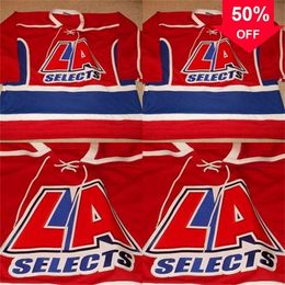 Mag Mit VTG-LA Selects High School Game Worn Hockey Jersey 100% Stitched Embroidery s Hockey Jerseys