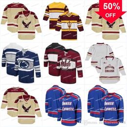 Mag MitNess NCAA Men Bos Eagles Hockey Sweater Movie Jersey Penn State Nittany Lions Colosseum Open Net II Ice Hockey Jerseys