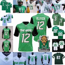 Wsk Marshall Thundering Herd Football Jersey NCAA College Randy Moss Wells Evans Keaton Xavier Gaines Zban Rasheen Ali Corey Gammage EJ Horton Eli Neal Burton Cavica