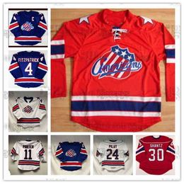 C2604 Custom Men Rochester Americans Jersey 4 Rory Fitzpatrick 74 Rasmus Asplund 25 Jack Quinn 15 Andrew Oglevie 22 Kenndal McArdle 7 Prow 11