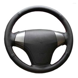 Steering Wheel Covers Car Cover For Elantra 2008-2010 Customize DIY Wrap Microfiber Leather Hand Sewing