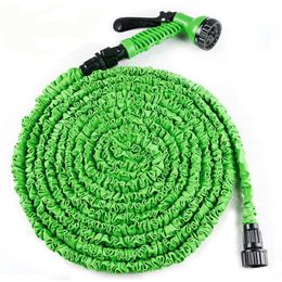 Hoses 25FT200FT Garden Hose Expandable Flexible Water Plastic Car Wash Gun Sprayer Watering Irrigation Tools 230603