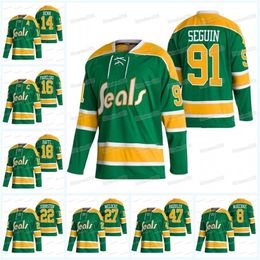 C2604 MitNess California Golden Seals 2022 Heritage Classics Jersey Joe Pavelski Tyler Seguin Jamie Benn Jason Robertson Michael Raffl Joey Johnston Roope