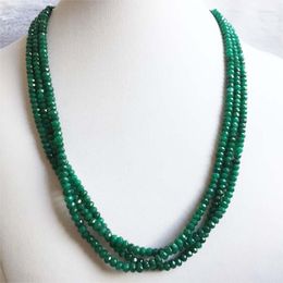 Chains 42 5cm Elegant Green Choker Necklace Faceted Round Natural Gem Stone Wedding Gift For Women Charm Fashion Jewelry