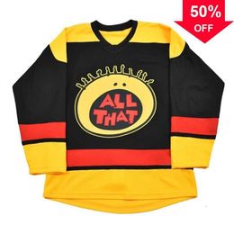 Mag Mit Kel Mitchell 00 All That Hockey Jersey 100% Stitched Any number Any Name Hockey Jerseys Black Fast Shipping S-5XL