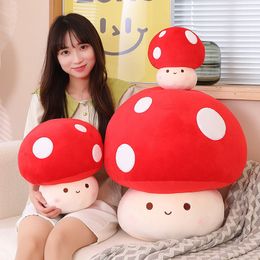 Plush Dolls 233060CM Kawaii Mushroom Simulation Plant Pillow Lovely Toys for Home Decor Sleeping Cushion Stuffed Soft 230603