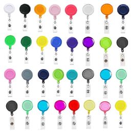 Keychains 60 Pack Retractable Badge Reels Clips Holder For Hanging Name ID Card Key Random Colors