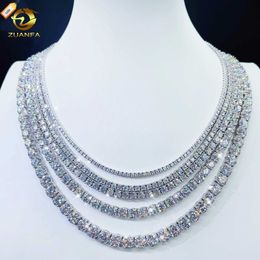 Preço de fábrica Tamanho completo Moissanite Tennis Bracelet Colar Pass Pass Tester Diamond Tennis Chain 925 Sterling Silver