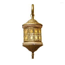 Wall Lamp Iron Lanterns Thai Hollow Carved Study Bedroom Features Lighting Decoration Light For Outdoor