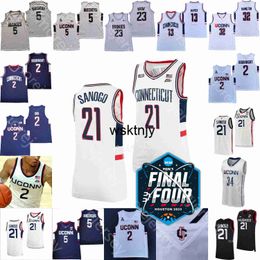 Wsk 2023 Final Four 4 Jersey Connecticut UConn Huskies Basketball NCAA College Adama Sanogo Paige Bueckers Hawkins Tristen Newton Karaban Clingan Walker Hamilton