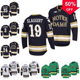 Mag 24 Spencer Stastney Notre Dame Hockey Jersey Fighting Irish Landon Slaggert Adam Karashik Nick Leivermann Matt Galajda Max Ellis Graham