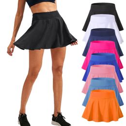 Skirts Women's Tennis Culottes Cheerleaders Skorts Running Athletic Sports Shorts Skirt Yoga Training Outdoor Lining Girl Anti Exposure 230603
