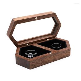 Jewellery Pouches Vintage Mini Ring Box Wooden Earring Stud Storage Holder Organiser Display Travel For Case Gift Women Girls