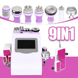 Machine 9 In 1 Ultrasound 40K Cavitation Vacuum Therapy Body Suction Slimming Microcurrent Skin Care Face Lifting Beauty Machine 6 in 1