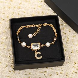2023 Luxury quality charm drop earring with crystal beads and nature shell beads in 18k gold plated have box stamp PS7049B