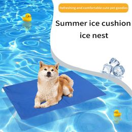 Pens Pet Ice Bed Pad Multi functional Cool Gel Cushion Dog Cat Cooling Artifact Cool Pad Puppy Kitten Nest Mat Car Seat Cover