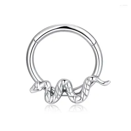Hoop Earrings Stainless Steel Snake Nose Punk Rings Fashion Cartilage Earring Unisex Trendy Jewelry Personalized Party Wholesale