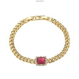 Cuban Chain Gem Bracelet Hip Hop Brass Cz Set Colourful Zircon 7inch+1inch Extension