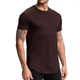 Men's T Shirts Summer Mens Green Tshirt American Style Loose Quick Drying Ice Silk Short Sleeve Round Neck Sportswear T-shirt Plus Size Xxxl