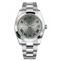 신뢰할 수있는 시계 남성 시계 Rhodium mble 블던 민트 녹색 41mm 자동 2813 운동 시계 스테인리스 스틸 남성 시계 커플 시계 박스 페이퍼 Luxus Uhren
