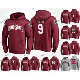 C2604 A3740 Male Ohio State Buckeyes College Team Hoodie Jersey 9 Binjimen Victor 7 Dwayne Haskins 2 J.K. Dobbins 14 K.J. Hill J.T. Barrett Mike Weber