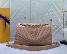 Designer womens shoulder bags luxury New Wave handbags top-quality flowers letters chain evening bag ladies fashion metal digram crossbody makeup purse