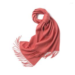 Scarves Wool Cashmere Scarf Women Ladies Winter Warm Soft Lady Shawls Pashmina Solid Tassel Long And Wrap Bufanda Hijab