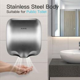 Dryers Aike Commercial Airflow Hand Dryer Powerful Stainless Steel High Speed Hand Dryer High Quality Infrared Sensor Bathroom Dryer