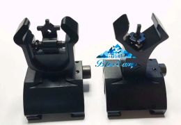 Flip up Front Rear Iron Sight Set Dual Diamond Shape BUIS for 20mm Mount of Hunting Airsoft Accessories evh3222