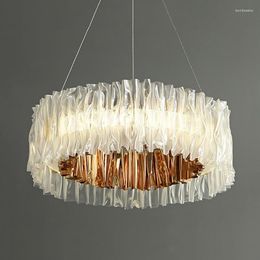 Chandeliers Light LED Art Chandelier Pendant Lamp Modern Creative Dining Living Room Bedroom Acrylic Hanging Nordic Home Deco Round Fixtures