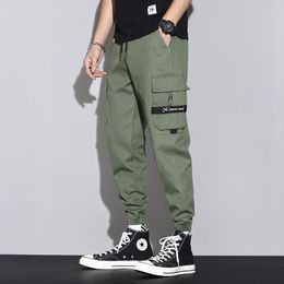 Men's Pants Cargo Men Spring Korean Version Of The Trend Nine Points Loose Large Size Bundle Foot Sweatpants Men's